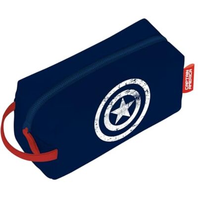 ARDITEX , Neceser criança capitão América, bolsa de higiene para homem, estojo com fecho de correr, impermeável, ideal para organizar produtos de higiene ou as suas pequenas coisas, 100% poliuretano, 3 x 22 x 8 cm ARDITEX , Neceser criança capitão América, bolsa de higiene para homem, estojo com fecho de correr, impermeável, ideal para organizar produtos de higiene ou as suas pequenas coisas, 100% poliuretano, 3 x 22 x 8 cm