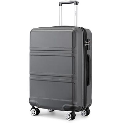 Kono Malas de viagem grandes rígidas 75 cm, bagagem faturada, cinzento Kono Malas de viagem grandes rígidas 75 cm, bagagem faturada, cinzento