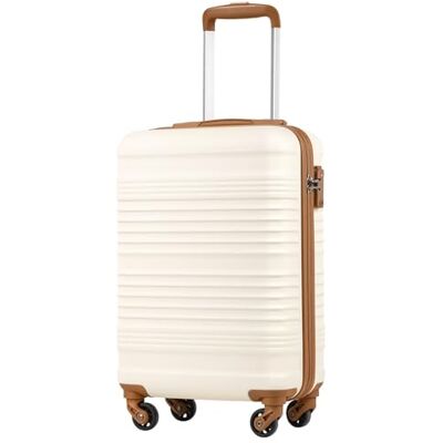 Coolife Mala de cabine 55 x 35 x 20 cm Ryanair EasyJet bagagem mão rígida Fecho TSA de 4 rodas, leve e resistente: ideal para estadias curtas, viagens de negócios, fins de semana e break city Coolife Mala de cabine 55 x 35 x 20 cm Ryanair EasyJet bagagem mão rígida Fecho TSA de 4 rodas, leve e resistente: ideal para estadias curtas, viagens de negócios, fins de semana e break city
