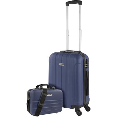 ITACA Malas de viagem rígidas ABS mala de viagem cabine, mala média e mala grande pega telescópica, 4 rodas giratórias e cadeado de combinação, Azul e rosa:, Bagagem de mão ITACA Malas de viagem rígidas ABS mala de viagem cabine, mala média e mala grande pega telescópica, 4 rodas giratórias e cadeado de combinação, Azul e rosa:, Bagagem de mão