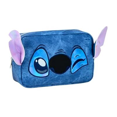 Disney Stitch Necessaire, Conjunto de Beleza Stitch Design Denim Bolsa de Viagem Presente para Meninas, Mulheres e Adolescentes Disney Stitch Necessaire, Conjunto de Beleza Stitch Design Denim Bolsa de Viagem Presente para Meninas, Mulheres e Adolescentes