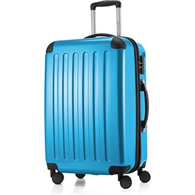 HAUPTSTADTKOFFER Alex R2 Malas rígidas, Trolley, bagagem de viagem mate, conjunto de viagem, 4 rodas duplas, azul e amarelo:, Mala HAUPTSTADTKOFFER Alex R2 Malas rígidas, Trolley, bagagem de viagem mate, conjunto de viagem, 4 rodas duplas, azul e amarelo:, Mala