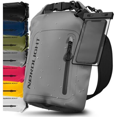 Nordlight Bolsa Estanque Impermeável + Capa para Celular 5L 10L 20L 30L + Fecho Enrolável, Alça para Ombro Mochila Impermeável Drybag Saco Estanque Bolsa de Transporte Náutica Wetbag Praia Sup Nordlight Bolsa Estanque Impermeável + Capa para Celular 5L 10L 20L 30L + Fecho Enrolável, Alça para Ombro Mochila Impermeável Drybag Saco Estanque Bolsa de Transporte Náutica Wetbag Praia Sup