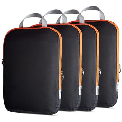 OW-Travel Sacos de compressão de viagem para malas, cubos de embalagem de 4 peças L OW-Travel Sacos de compressão de viagem para malas, cubos de embalagem de 4 peças L
