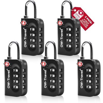 OW-Travel Cadeado para mala TSA Anti roubo. Cadeado numérico 4 Dígitos. Cadeado Combinação cacifo. Cadeados para mochilas e malas. Cadeado cacifo ginásio. Cadeado TSA segurança para bagagem OW-Travel Cadeado para mala TSA Anti roubo. Cadeado numérico 4 Dígitos. Cadeado Combinação cacifo. Cadeados para mochilas e malas. Cadeado cacifo ginásio. Cadeado TSA segurança para bagagem
