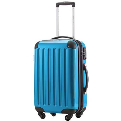 HAUPTSTADTKOFFER Alex Trolley rígido com fecho TSA, azul e amarelo:, Bagagem de mão HAUPTSTADTKOFFER Alex Trolley rígido com fecho TSA, azul e amarelo:, Bagagem de mão