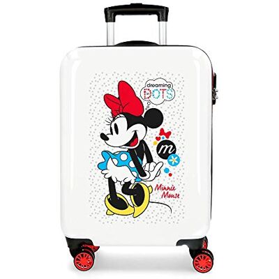 Disney Enjoy The Day Mala infantil, bagagem, Minnie Mouse, bagagem infantil, interior com dois compartimentos, fabricada em ABS, material resistente e leve, 55 cm, 34 L, 4 rodas, Dots Disney Enjoy The Day Mala infantil, bagagem, Minnie Mouse, bagagem infantil, interior com dois compartimentos, fabricada em ABS, material resistente e leve, 55 cm, 34 L, 4 rodas, Dots