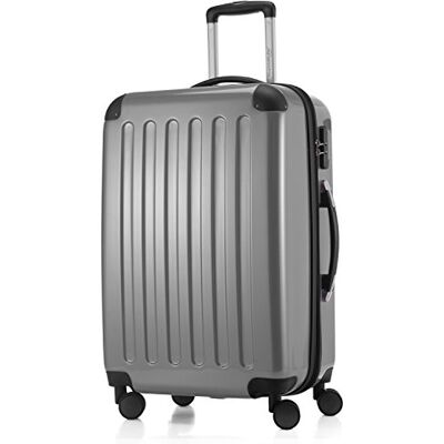 HAUPTSTADTKOFFER Alex R2 Malas rígidas, Trolley, bagagem de viagem mate, conjunto de viagem, 4 rodas duplas, Prata, Mala HAUPTSTADTKOFFER Alex R2 Malas rígidas, Trolley, bagagem de viagem mate, conjunto de viagem, 4 rodas duplas, Prata, Mala