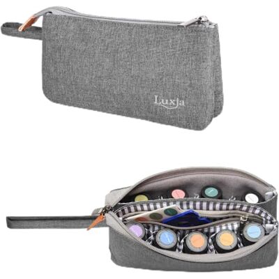 Luxja Saco de viagem para óleo essencial para 9 garrafas, cinzento Organizador para óleo perfumado e acessórios Luxja Saco de viagem para óleo essencial para 9 garrafas, cinzento Organizador para óleo perfumado e acessórios