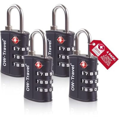 OW-Travel Cadeado mala viagem TSA em plástico ABS com 3 dígitos. Cadeados com combinação para mochilas, malas e bagagem. Cadeado cacifo ginásio. Cadeados malas de viagem OW-Travel Cadeado mala viagem TSA em plástico ABS com 3 dígitos. Cadeados com combinação para mochilas, malas e bagagem. Cadeado cacifo ginásio. Cadeados malas de viagem
