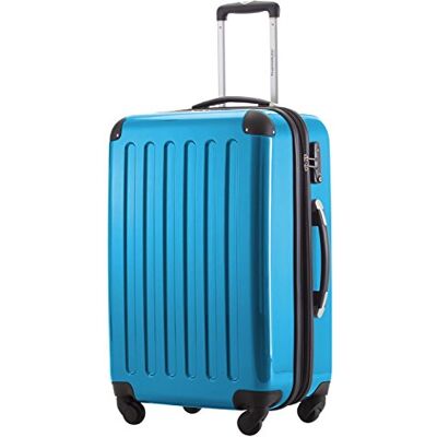 HAUPTSTADTKOFFER Alex Trolley rígido com fecho TSA, azul e amarelo:, Bagagem de mão HAUPTSTADTKOFFER Alex Trolley rígido com fecho TSA, azul e amarelo:, Bagagem de mão