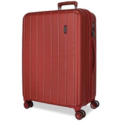 MOVOM Wood, mala de cabine, bagagem, interior com dois compartimentos, fabricado em ABS material resistente e leve, 4 rodas giratórias, fecho de combinação lateral, Joumma Bags, Vermelho MOVOM Wood, mala de cabine, bagagem, interior com dois compartimentos, fabricado em ABS material resistente e leve, 4 rodas giratórias, fecho de combinação lateral, Joumma Bags, Vermelho