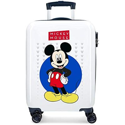 Disney Enjoy The Day Mala infantil, bagagem, Minnie Mouse, bagagem infantil, interior com dois compartimentos, fabricada em ABS, material resistente e leve, 55 cm, 34 L, 4 rodas, azul Disney Enjoy The Day Mala infantil, bagagem, Minnie Mouse, bagagem infantil, interior com dois compartimentos, fabricada em ABS, material resistente e leve, 55 cm, 34 L, 4 rodas, azul