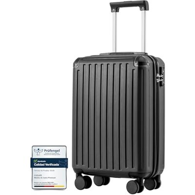 Coolife Mala de cabine 55 x 35 x 20 Ryanair EasyJet bagagem de mão rígida PC, fechadura TSA, 4 rodas gémeas 360°, leve, resistente, trolley para viagens de negócios, escapadelas e fins de semana Coolife Mala de cabine 55 x 35 x 20 Ryanair EasyJet bagagem de mão rígida PC, fechadura TSA, 4 rodas gémeas 360°, leve, resistente, trolley para viagens de negócios, escapadelas e fins de semana