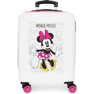 Disney Enjoy The Day Mala infantil, bagagem, Minnie Mouse, bagagem infantil, interior com dois compartimentos, fabricada em ABS, material resistente e leve, 55 cm, 34 L, 4 rodas Disney Enjoy The Day Mala infantil, bagagem, Minnie Mouse, bagagem infantil, interior com dois compartimentos, fabricada em ABS, material resistente e leve, 55 cm, 34 L, 4 rodas