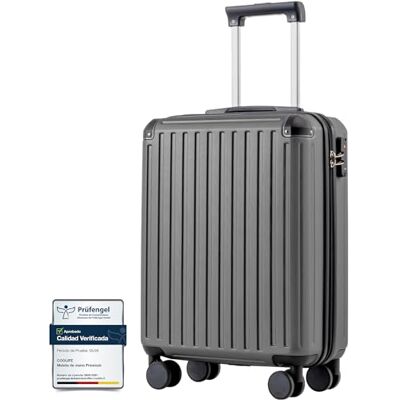 Coolife Mala de cabine 55 x 40 x 20 cm para avião Ryanair, bagagem de mão, bagagem de cabine, mala rígida com fechadura TSA e 4 rodas gémeas, cinzento, Mala Trolley mala de viagem ABS capa rígida PC, Cerradura TSA, 4 ruedas gemelas 360°, ligera, resiste Coolife Mala de cabine 55 x 40 x 20 cm para avião Ryanair, bagagem de mão, bagagem de cabine, mala rígida com fechadura TSA e 4 rodas gémeas, cinzento, Mala Trolley mala de viagem ABS capa rígida PC, Cerradura TSA, 4 ruedas gemelas 360°, ligera, resiste