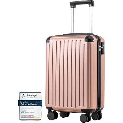 Coolife Mala de cabine 55 x 40 x 20 cm para avião Ryanair, bagagem de mão, bagagem de cabine, mala rígida com fechadura TSA e 4 rodas gémeas, Ouro rosa, Mala Trolley mala de viagem ABS capa rígida PC, Cerradura TSA, 4 ruedas gemelas 360°, ligera, resist Coolife Mala de cabine 55 x 40 x 20 cm para avião Ryanair, bagagem de mão, bagagem de cabine, mala rígida com fechadura TSA e 4 rodas gémeas, Ouro rosa, Mala Trolley mala de viagem ABS capa rígida PC, Cerradura TSA, 4 ruedas gemelas 360°, ligera, resist