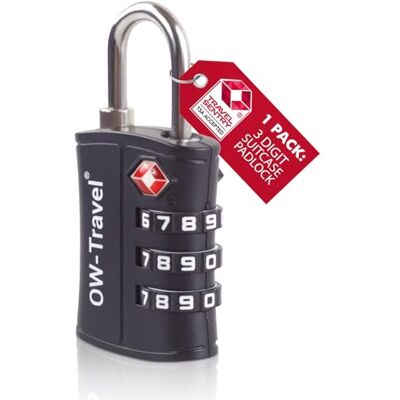 OW-Travel Cadeado mala viagem TSA em plástico ABS com 3 dígitos. Cadeados com combinação para mochilas, malas e bagagem. Cadeado cacifo ginásio. Cadeados malas de viagem OW-Travel Cadeado mala viagem TSA em plástico ABS com 3 dígitos. Cadeados com combinação para mochilas, malas e bagagem. Cadeado cacifo ginásio. Cadeados malas de viagem