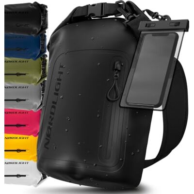 Nordlight Bolsa estanque impermeável + capa para telemóvel 5L 10L 20L 30L + fecho enrolável, alça de ombro Drybag mochila impermeável saco estanque saco de transporte náutico Wetbag praia Sup Nordlight Bolsa estanque impermeável + capa para telemóvel 5L 10L 20L 30L + fecho enrolável, alça de ombro Drybag mochila impermeável saco estanque saco de transporte náutico Wetbag praia Sup