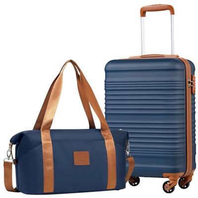 Coolife Ryanair Mala de cabine 55 x 35 x 20 cm + 40 x 25 x 20 bagagem mão Rígida ABS, 4 rodas duplas de 360°, TSA, leve. Ideal para pessoal item, viagens curtas, escapadelas e break Coolife Ryanair Mala de cabine 55 x 35 x 20 cm + 40 x 25 x 20 bagagem mão Rígida ABS, 4 rodas duplas de 360°, TSA, leve. Ideal para pessoal item, viagens curtas, escapadelas e break