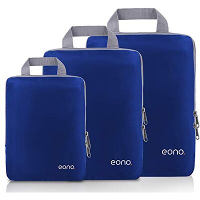 Eono Organizadores de viagem de compressão expansíveis, organizador de mala impermeável, cubos de embalagem, Compression Packing Cubes Eono Organizadores de viagem de compressão expansíveis, organizador de mala impermeável, cubos de embalagem, Compression Packing Cubes