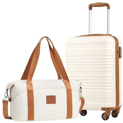 Coolife Ryanair Mala de cabine 55 x 35 x 20 cm + 40 x 25 x 20 bagagem mão Rígida ABS, 4 rodas duplas de 360°, TSA, leve. Ideal para pessoal item, viagens curtas, escapadelas e break Coolife Ryanair Mala de cabine 55 x 35 x 20 cm + 40 x 25 x 20 bagagem mão Rígida ABS, 4 rodas duplas de 360°, TSA, leve. Ideal para pessoal item, viagens curtas, escapadelas e break