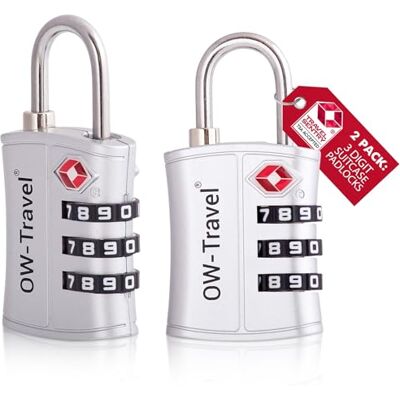 OW-Travel Cadeado de Mala de Viagem TSA em Plástico ABS com 3 Dígitos. Cadeados com Combinação para Mochilas, Malas e Equipagem. Cadeado de Vestiário de Ginásio. Cadeados de Malas de Viagem OW-Travel Cadeado de Mala de Viagem TSA em Plástico ABS com 3 Dígitos. Cadeados com Combinação para Mochilas, Malas e Equipagem. Cadeado de Vestiário de Ginásio. Cadeados de Malas de Viagem