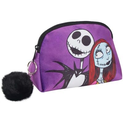 Disney Necesser de maquilhagem para mulheres e meninas, design de pesadelo antes do Natal, Roxo, Saco de maquilhagem Disney Necesser de maquilhagem para mulheres e meninas, design de pesadelo antes do Natal, Roxo, Saco de maquilhagem
