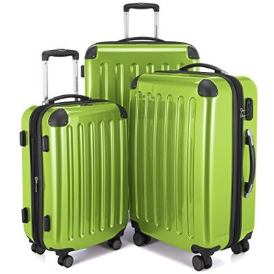 HAUPTSTADTKOFFER Alex R2 Malas rígidas, Trolley, bagagem de viagem mate, conjunto de viagem, 4 rodas duplas, Maçã Verde HAUPTSTADTKOFFER Alex R2 Malas rígidas, Trolley, bagagem de viagem mate, conjunto de viagem, 4 rodas duplas, Maçã Verde