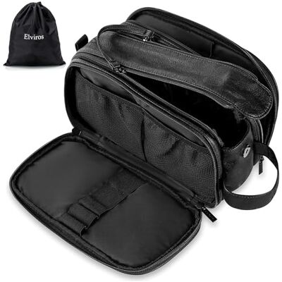 Elviros Necessaire Homem de Viagem, Bolsa de Higiene Grande Impermeável PU, Organizador Portátil com Grande Capacidade, Kit Dopp Homem para Ginásio e Trabalho, Preto Elviros Necessaire Homem de Viagem, Bolsa de Higiene Grande Impermeável PU, Organizador Portátil com Grande Capacidade, Kit Dopp Homem para Ginásio e Trabalho, Preto