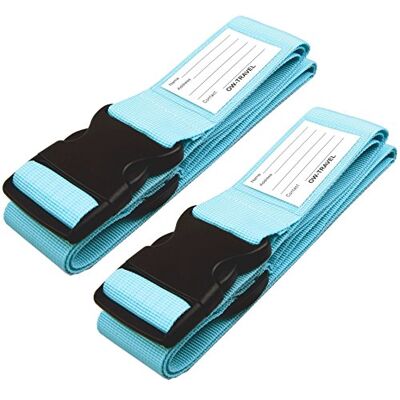 OW-Travel Fita para malas de viagem. Correia mala resistente fita mala de segurança. Fácil de localizar correias malas viagem com etiqueta. Correia de bagagem Luggage Strap, 2a) 2 Azul correias de OW-Travel Fita para malas de viagem. Correia mala resistente fita mala de segurança. Fácil de localizar correias malas viagem com etiqueta. Correia de bagagem Luggage Strap, 2a) 2 Azul correias de
