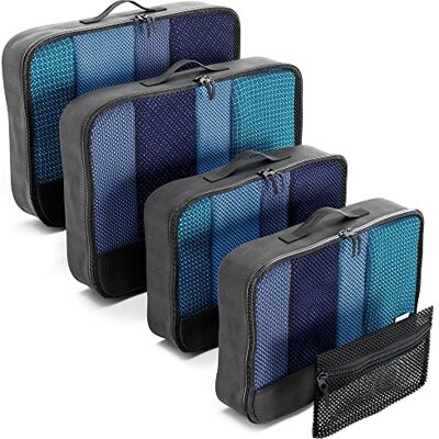OW-Travel Sacos organizadores mala, Packing Cubes 5 peças M/L, preto OW-Travel Sacos organizadores mala, Packing Cubes 5 peças M/L, preto