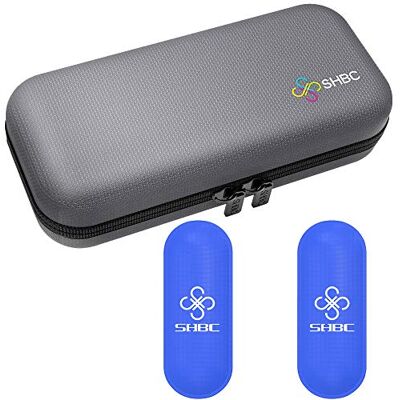 SHBC Estojo de viagem para diabético insulina refrigerador refrigeração organizar medicamentos isolados saco com 2 sacos de gelo cinza SHBC Estojo de viagem para diabético insulina refrigerador refrigeração organizar medicamentos isolados saco com 2 sacos de gelo cinza