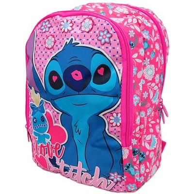 Disney Stitch Mochila para meninas, mala de bagagem, mochila de viagem infantil, bolsa casual, presente para menina Disney Stitch Mochila para meninas, mala de bagagem, mochila de viagem infantil, bolsa casual, presente para menina