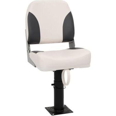 vidaXL Assento de barco com pedestal altura ajustável 360° giratório vidaXL Assento de barco com pedestal altura ajustável 360° giratório
