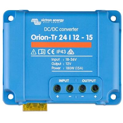 Victron Energy Orion-Tr IP43 24/12-Volts 15 amperes 180-Watts Conversor de CC para CC Não Isolado Victron Energy Orion-Tr IP43 24/12-Volts 15 amperes 180-Watts Conversor de CC para CC Não Isolado