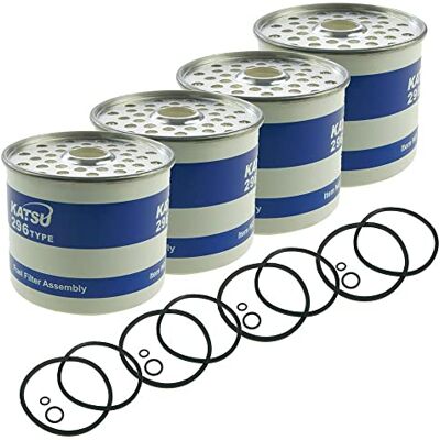 KATSU Tools KATSU Elemento de filtros de combustível 4 peças para CAV296 separador de água de filtro de combustível diesel para motores a diesel barcos marinhos tratores geradores elétricos KATSU Tools KATSU Elemento de filtros de combustível 4 peças para CAV296 separador de água de filtro de combustível diesel para motores a diesel barcos marinhos tratores geradores elétricos