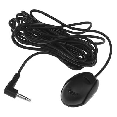 YINETTECH Microfone externo de carro de 3,5 mm com cabo de 3 m para unidade principal de veículo, Bluetooth, rádio estéreo, GPS, DVD, Plug and Play YINETTECH Microfone externo de carro de 3,5 mm com cabo de 3 m para unidade principal de veículo, Bluetooth, rádio estéreo, GPS, DVD, Plug and Play