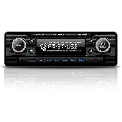 Caliber RMD120BT-B Rádio de carro com e Bluetooth aspeto retro, preto Caliber RMD120BT-B Rádio de carro com e Bluetooth aspeto retro, preto