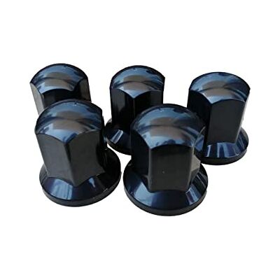 Desconocido 20 tampas longas de plástico para porcas de roda de 33 mm, cor preta, para camião, reboque, autocarro, camião, veículo LKW Desconocido 20 tampas longas de plástico para porcas de roda de 33 mm, cor preta, para camião, reboque, autocarro, camião, veículo LKW