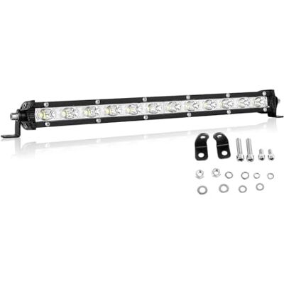 Willpower Barra Led 33cm 13" 60W 12V 24V Largo Alcance Luz para 4X4 Coche Linha única, IP67 impermeável, 6000 K branco, para trator camião Quad SUV ATV UTV Offroad barco veículos Willpower Barra Led 33cm 13" 60W 12V 24V Largo Alcance Luz para 4X4 Coche Linha única, IP67 impermeável, 6000 K branco, para trator camião Quad SUV ATV UTV Offroad barco veículos