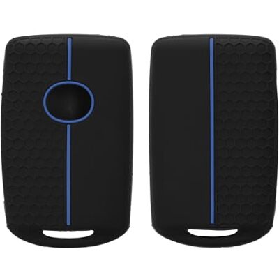 kwmobile Capa compatível com porta-chaves de Mazda 3 botões CX30 CX50 CX60 CX90 MX-30 capa capa para comando de carro de silicone preto / azul kwmobile Capa compatível com porta-chaves de Mazda 3 botões CX30 CX50 CX60 CX90 MX-30 capa capa para comando de carro de silicone preto / azul