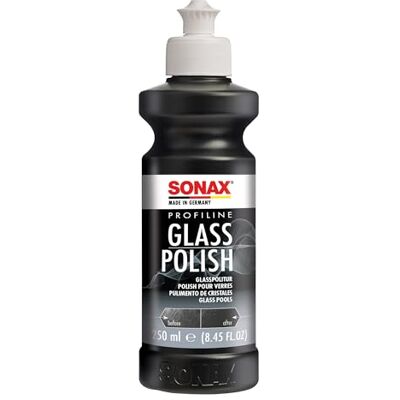 SONAX PROFILINE GlassPolish (250 ml) elimina riscas leves, matizações e abrasões nos para-brisas de veículos e cristais Nº 0 Abrillantador para parabrisas y cristales, con óxido de cerio: reduce arañazos ligeros y zonas opacas. SONAX PROFILINE GlassPolish (250 ml) elimina riscas leves, matizações e abrasões nos para-brisas de veículos e cristais Nº 0 Abrillantador para parabrisas y cristales, con óxido de cerio: reduce arañazos ligeros y zonas opacas.
