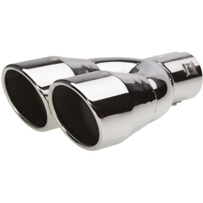 Simoni Racing Tubo de escape desportivo duplo redondo aço inoxidável Ø 90 x L242 mm Montagem ->62 mm Simoni Racing Tubo de escape desportivo duplo redondo aço inoxidável Ø 90 x L242 mm Montagem ->62 mm