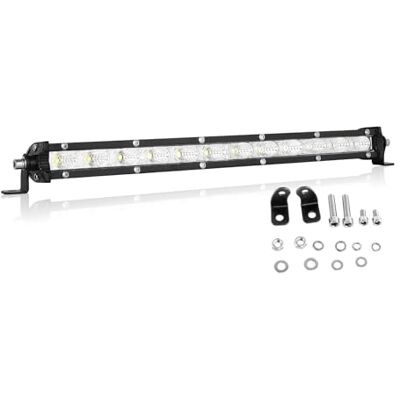 Willpower Barra LED 60W 33cm Barras de Luz de Trabalho Fila Única Inundação 12V 24V 6000K Farol Led IP67 Impermeável Holofotes Led para Carro 4x4 Tractor Estrada Barco ATV UTV SUV 4WD Unica Fila, IP67 Impermeable, 6000K Blanco, para Tractor Camion Quad Willpower Barra LED 60W 33cm Barras de Luz de Trabalho Fila Única Inundação 12V 24V 6000K Farol Led IP67 Impermeável Holofotes Led para Carro 4x4 Tractor Estrada Barco ATV UTV SUV 4WD Unica Fila, IP67 Impermeable, 6000K Blanco, para Tractor Camion Quad