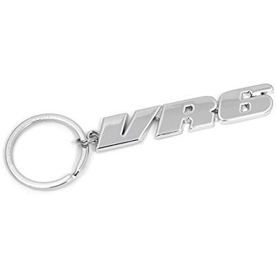 Volkswagen Classic Parts porta-chaves VR6 pingente chaveiro chaveiro, cromado/prata Volkswagen Classic Parts porta-chaves VR6 pingente chaveiro chaveiro, cromado/prata