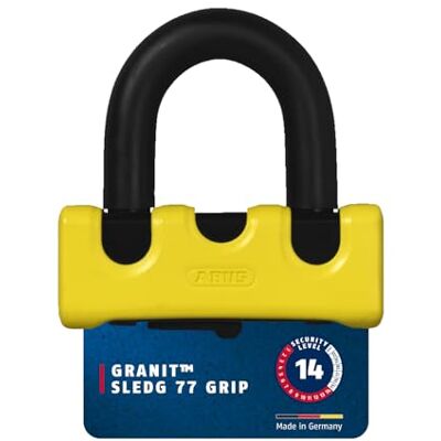 ABUS Bloqueo de disco de freno de moto GRANIT™ Power XS 67 con cilindro XPlus™ Bloqueo de moto con cerradura de doble grillete y cable recordatorio Accesorios de moto Amarillo ABUS Bloqueo de disco de freno de moto GRANIT™ Power XS 67 con cilindro XPlus™ Bloqueo de moto con cerradura de doble grillete y cable recordatorio Accesorios de moto Amarillo