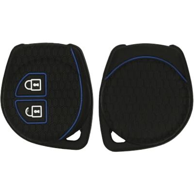 kwmobile Capa compatível com Suzuki chave de carro de 2 botões capa protetora de silicone para chave de carro Case em azul / preto mate kwmobile Capa compatível com Suzuki chave de carro de 2 botões capa protetora de silicone para chave de carro Case em azul / preto mate