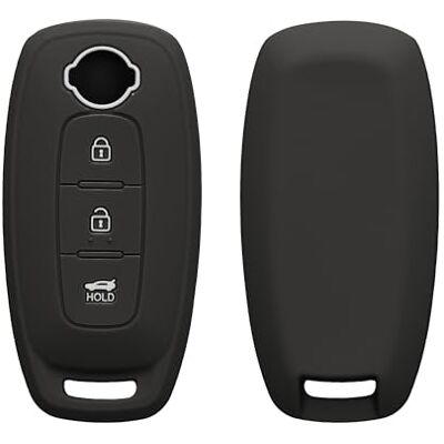 kwmobile Capa compatível com Nissan 3-botões Ariya B6 B9 X-Trail T33 Qashqai Capa protetora de silicone para chave de carro Case em preto mate kwmobile Capa compatível com Nissan 3-botões Ariya B6 B9 X-Trail T33 Qashqai Capa protetora de silicone para chave de carro Case em preto mate