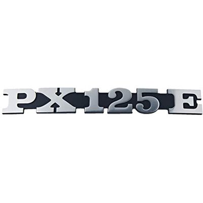 Emblema Vespa PX 125 E - 2 ganchos 158x20mm - 105mm espaçamento Emblema Vespa PX 125 E - 2 ganchos 158x20mm - 105mm espaçamento